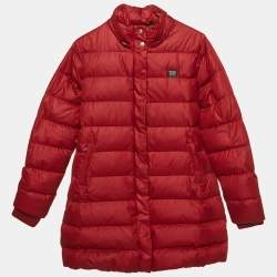 Pre Owned Dolce & Gabbana Kids Red Synthetic Quilted Coat 11-12Yrs