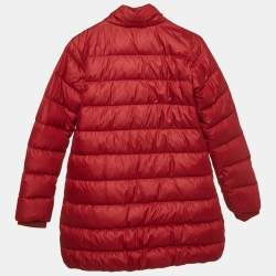 Pre Owned Dolce & Gabbana Kids Red Synthetic Quilted Coat 11-12Yrs