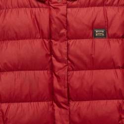 Pre Owned Dolce & Gabbana Kids Red Synthetic Quilted Coat 11-12Yrs