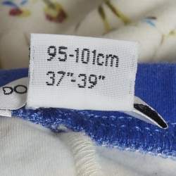 Pre Owned Dolce & Gabbana Kids Blue/White Floral Print Jersey Leggings 3Yrs