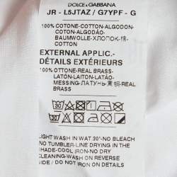 Pre Owned Dolce & Gabbana White Jersey DG Logo Crew Neck T-Shirt 9-10 Yrs