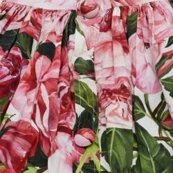 Pre Owned Dolce & Gabbana Kids Pink Rose Print Poplin Dress 3Yrs