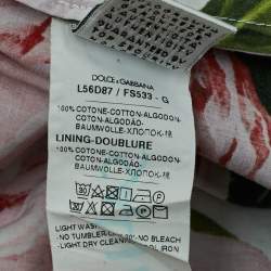 Pre Owned Dolce & Gabbana Kids Pink Rose Print Poplin Dress 3Yrs