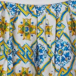 مملوكة مسبقًا Dolce & Gabbana Multicolour Majolica Print Cotton Skirt 4 Yrs