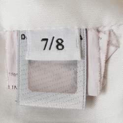 مملوكة مسبقًا Dolce & Gabbana white Floral Printed Crepe Dress 7/8 Years