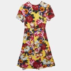 Dolce & Gabbana Yellow Floral Printed Jersey Dress (11-12 Yrs)
