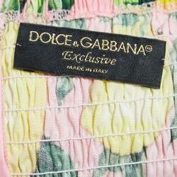 Dolce & Gabbana Pink Lemon Print Cotton Poplin Dress (11-12 Yrs)