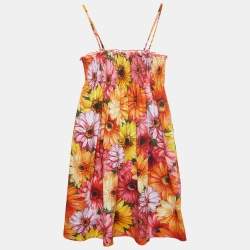 Dolce & Gabbana Multicolor Floral Printed Cotton Poplin Dress (11-12 Yrs)