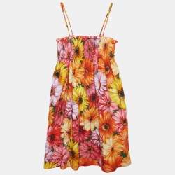 Dolce & Gabbana Multicolor Floral Printed Cotton Poplin Dress (11-12 Yrs)