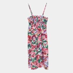 Dolce & Gabbana Multicolor Floral Printed Cotton Poplin Dress (11-12 Yrs)