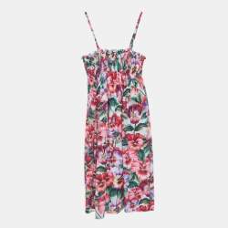 Dolce & Gabbana Multicolor Floral Printed Cotton Poplin Dress (11-12 Yrs)