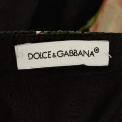 Dolce & Gabbana Black Rose Print Cotton Poplin Dress (11-12 Yrs)