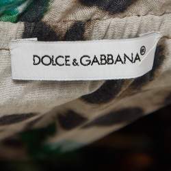 Dolce & Gabbana Brown Rose Leopard Print Cotton Poplin Dress (6 Yrs)