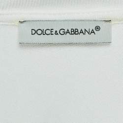 Pre Owned Dolce & Gabbana White/Multicolor Printed Jersey Dress (11-12 Yrs)