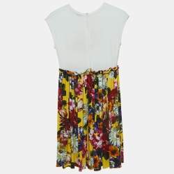 Pre Owned Dolce & Gabbana White/Multicolor Printed Jersey Dress (11-12 Yrs)