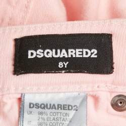 Pre Owned Dsquared2 Kids Pink Denim Junior Mädchen Shorts 8Yrs