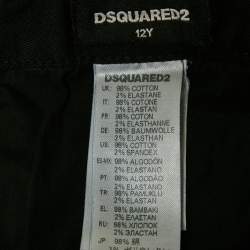 Pre Owned Dsquared2 Black Denim Skinny Jeans 12Yrs/Waist 26"
