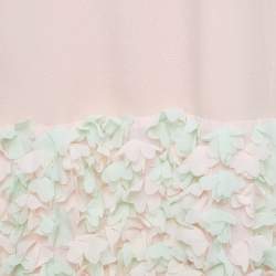 Pre Owned Elie Saab Pink Floral Chiffon Trim Jersey Mini Dress 12 Yrs 