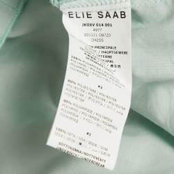Pre Owned Elie Saab Kids Mint Green Lurex Lace Trim Tulle Dress 8Yrs