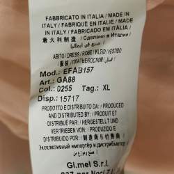 Elisabetta Franchi Kids Pink Macaroon Print Crepe Ruffled Dress XL