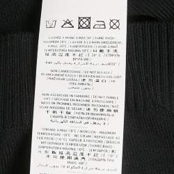 Pre Owned Elisabetta Franchi Kids Black Logo Band Rib Knit Zip-Up Hoodie 12/15 Yrs