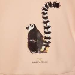 Pre Owned Elisabetta Franchi La mia Bambina Pink Lemur Print Jersey Sweatshirt XL
