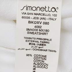 Emilio Pucci White Logo Printed Cotton Knit Sweatshirt 4 yrs