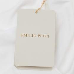 Emilio Pucci White Logo Printed Cotton Knit Sweatshirt 4 yrs