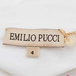 Emilio Pucci White Logo Printed Cotton Knit Sweatshirt 4 yrs