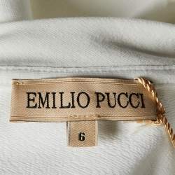 Emilio Pucci White Logo Printed Cotton Knit Sweatshirt 6 yrs