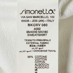Emilio Pucci White Logo Printed Cotton Knit Sweatshirt 6 yrs