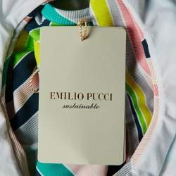 Emilio Pucci Multicolor Printed Knit Swimsuit 10 yrs