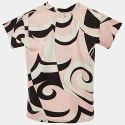 Emilio Pucci Kids Pink Iride Print Jersey Tunic Dress Size 6 Yrs