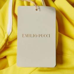 Emilio Pucci Kids Yellow Logo Print Cotton Sweatshirt Size 10 Yrs
