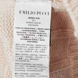Emilio Pucci Kids Pink Wool Knit Cardigan Size 6 Yrs