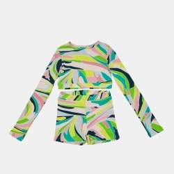 Emilio Pucci Kids Multicolor Iride Print Knit Shorts & Top Set Size 12 Yrs  