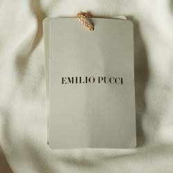 Emilio Pucci Kids White Cotton Vetrate Sleeve Shift Dress Size 12Yrs