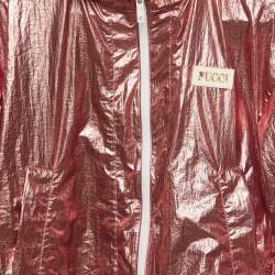 Emilio Pucci Kids Pink Metallic Zip Up Jacket Size 12 Yrs