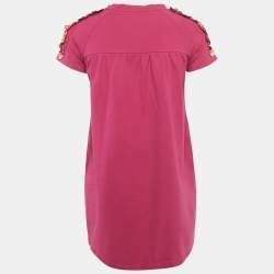 مملوكة مسبقًا Emilio Pucci Pink Cotton Knit Raglan Sleeves Dress 12Yrs