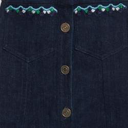 Pre Owned فستان جينز بلا أكمام أزرق إميليو بوتشي 10 سنوات