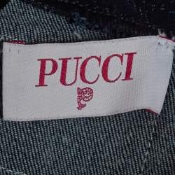 Pre Owned فستان جينز بلا أكمام أزرق إميليو بوتشي 10 سنوات