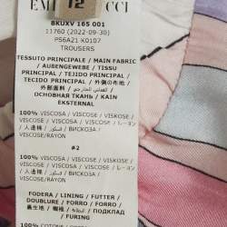 Pre Owned Emilio Pucci Kids Pink  Printed Crepe Trousers 12Yrs