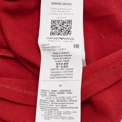 Pre Owned Emporio Armani Kids Red Eagle Logo Print Cotton Pique Polo T-Shirt 6 yrs 