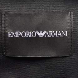 Pre Owned Emporio Armani Pink Polyester Logo Crest Backpack