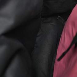 Pre Owned Emporio Armani Pink Polyester Logo Crest Backpack