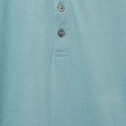مملوكة مسبقًا Emporio Armani Kids Blue Cotton Pique Polo T-Shirt 10 Yrs