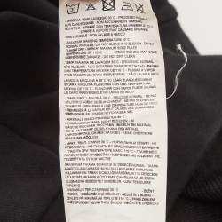 Pre Owned Emporio Armani Kids Black Cotton Knit Hooded Jacket 10 Yrs