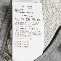 Pre Owned Emporio Armani Kids Grey Cotton Knit Drawstring Shorts 6 Yrs