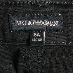 Pre Owned Emporio Armani Kids Black Denim Skinny Jeans 8 Yrs Waist 24"