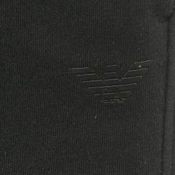 Pre Owned Emporio Armani Kids Black Cotton Knit Jogger Pants 5 Yrs